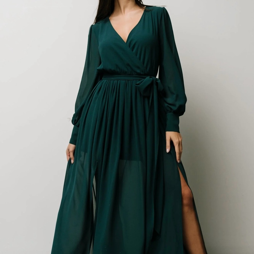 Baltic Born Celine Emerald Green Maxi Dress New With Tags